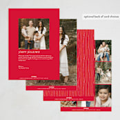 "New Home For The Holidays" - Holiday Cards in Candy Cane by Jenna Holcomb - Back of Card Options
