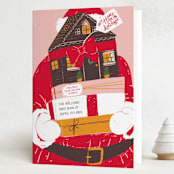 "New Home For The Holidays" - Holiday Cards in Candy Cane by Jenna Holcomb - Folded Card