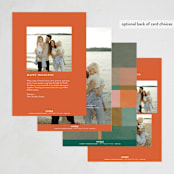 "tree blocks" - Holiday Cards in Spice by Creo Study - Back of Card Options