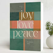 "tree blocks" - Holiday Cards in Spice by Creo Study - Folded Card