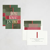 "tree blocks" - Holiday Cards in Elf Shoes by Creo Study - Assembled