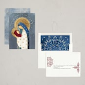 "Mother and child" - Holiday Cards in Celeste by Grae - Assembled