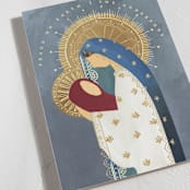"Mother and child" - Holiday Cards in Celeste by Grae - Detail