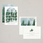 "Winter Sunroom Vista" - Holiday Cards in Wreath by Petra Kern - Assembled