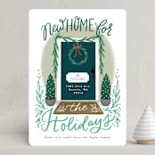 "New Home front door" - Holiday Cards in Wreath by Alethea and Ruth - Front