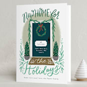 "New Home front door" - Holiday Cards in Wreath by Alethea and Ruth - Folded Card