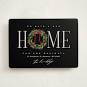 "Classic Home" - Holiday Cards in Cinder by Erin L. Wilson - Front