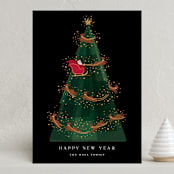 "reign" - Holiday Cards in Coal by Jennifer Lew - Front