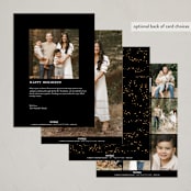 "reign" - Holiday Cards in Coal by Jennifer Lew - Back of Card Options