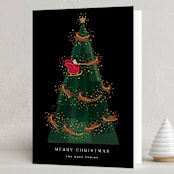 "reign" - Holiday Cards in Coal by Jennifer Lew - Folded Card