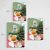 "fireplace" - Holiday Cards in Pine by Phrosné Barwood - Formats Available