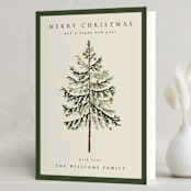 "Vintage Spruce" - Holiday Cards in Pine by Amy Kross - Folded Card