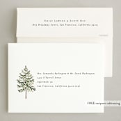 "Vintage Spruce" - Holiday Cards in Pine by Amy Kross - FREE Recipient Addressing