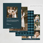 "Wintery Mix" - Holiday Cards in Denim by Baumbirdy - Back of Card Options