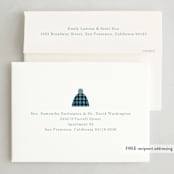 "Wintery Mix" - Holiday Cards in Denim by Baumbirdy - FREE Recipient Addressing