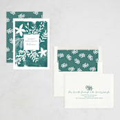 "Botanical print" - Holiday Cards in Mint by Maja Cunningham - Assembled