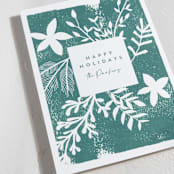 "Botanical print" - Holiday Cards in Mint by Maja Cunningham - Detail