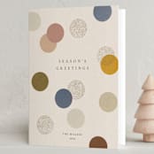 "Festive Dots" - Holiday Cards in Golden Hour by Sumak Studio - Folded Card