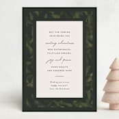 "Leafy Border" - Holiday Cards in Forest by Amy Payne - Front