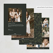 "Leafy Border" - Holiday Cards in Forest by Amy Payne - Back of Card Options