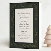 "Leafy Border" - Holiday Cards in Forest by Amy Payne - Folded Card
