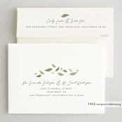 "Leafy Border" - Holiday Cards in Forest by Amy Payne - FREE Recipient Addressing