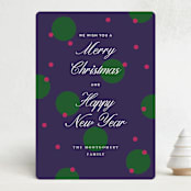"Holiday Polka" - Holiday Cards in Midnight by Nazia Hyder - Front