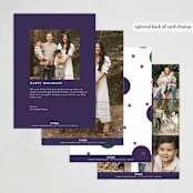 "Holiday Polka" - Holiday Cards in Midnight by Nazia Hyder - Back of Card Options
