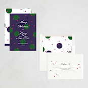 "Holiday Polka" - Holiday Cards in Midnight by Nazia Hyder - Assembled