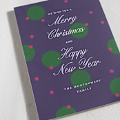 "Holiday Polka" - Holiday Cards in Midnight by Nazia Hyder - Detail