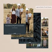 "Chic Wreath" - Holiday Cards in Midnight by Hooray Creative - Back of Card