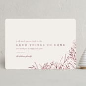 "Grateful Hearts" - Holiday Cards in Berry by Amy Kross - Front