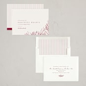 "Grateful Hearts" - Holiday Cards in Berry by Amy Kross - Assembled