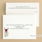 "Fleece Navidad" - Holiday Cards in Forest by Jennifer Thomke - FREE Recipient Addressing