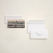 "Gilded" - Tall Holiday Cards in Cotton by Angela Thompson - Assembled