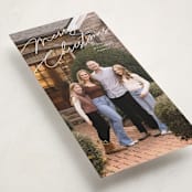 "A Merry Christmas" - Tall Holiday Cards in Snow by Pixel and Hank - Detail