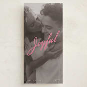 "Gallatin" - Tall Holiday Cards in Rose by Jennifer Lew - Front