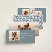 "Wonderfully Happy" - Tall Holiday Cards in Snow by Heather Schertzer - Back of Card Options