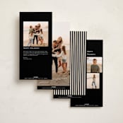 "Elongated" - Tall Holiday Cards in Licorice by Ekko Studio - Back of Card Options