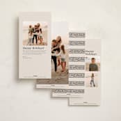 "Jolly" - Tall Holiday Cards in Marshmallow by Pati Cascino - Back of Card Options