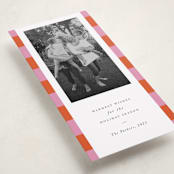 "Modern Cheer" - Tall Holiday Cards in Sorbet by Chryssi Tsoupanarias - Detail