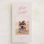 "Poem" - Tall Holiday Cards in Peppermint by Olivia Kanaley Inman - Front