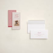 "Poem" - Tall Holiday Cards in Peppermint by Olivia Kanaley Inman - Assembled