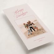 "Poem" - Tall Holiday Cards in Peppermint by Olivia Kanaley Inman - Detail