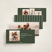 "Beckett" - Tall Holiday Cards in Pine by Robert and Stella - Back of Card Options