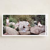 "Double Wide" - Tall Holiday Cards in Snow by Pink House Press - Front