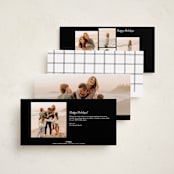 "Double Wide" - Tall Holiday Cards in Snow by Pink House Press - Back of Card Options