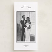 "Elegant frame" - Tall Holiday Cards in Night Sky by Stacey Meacham - Front