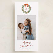 "Merry Monogram" - Tall Holiday Cards in Winter Whispers by Cass Loh - Front
