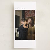 "Soirée" - Tall Holiday Cards in Snow by Lottie Aldarwish - Front